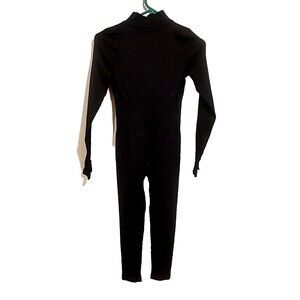 Unbranded Ribbed Black Full Bodysuit, Size Small, NWOT